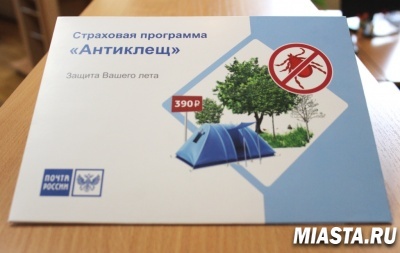 На Почте России тюменцы могут приобрести страховой полис «Антиклещ»