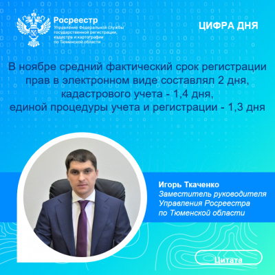 Более 69% заявлений об учете и регистрации недвижимости поступило в тюменский Росреестр в электронном виде